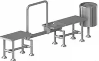 Airkey gowning bench with sink
